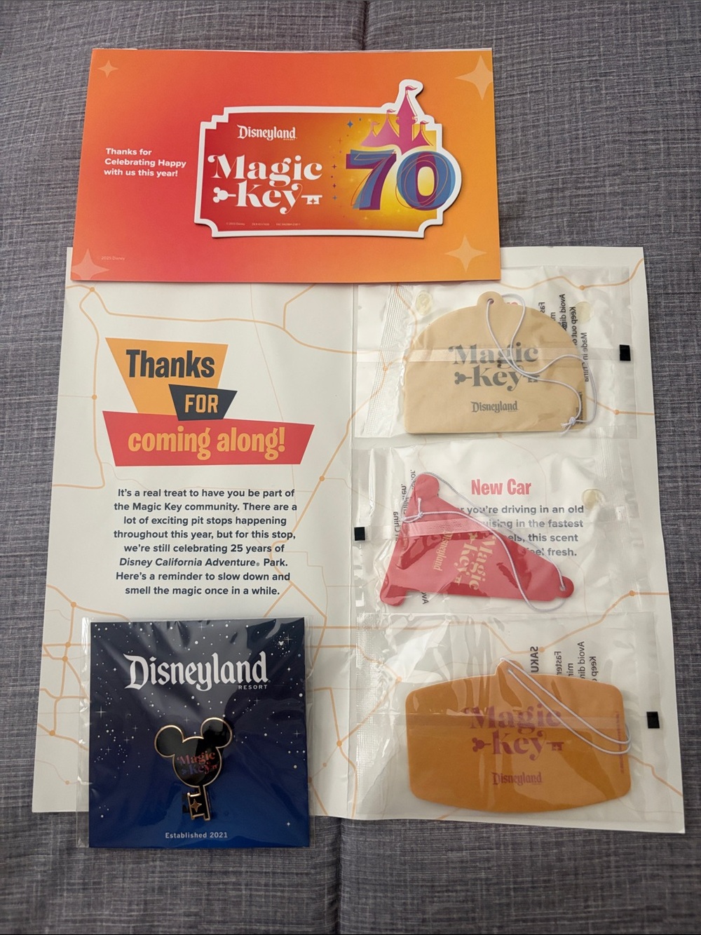 Disney Magic Key Air Freshener Set, Magnet and Pin